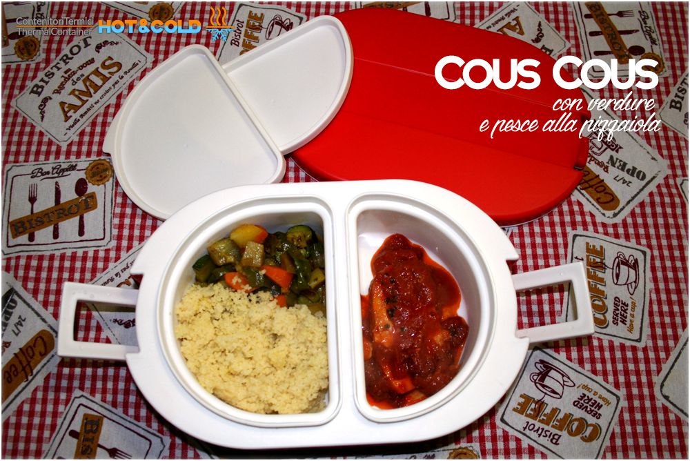 Cous Cous con verdure e pesce alla pizzaiola